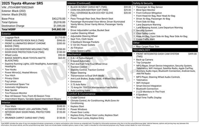 2025 Toyota 4Runner SR5