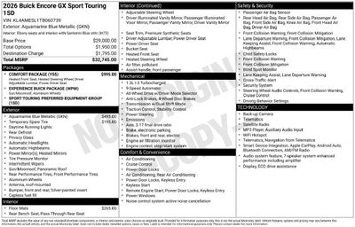 2026 Buick Encore GX Sport Touring