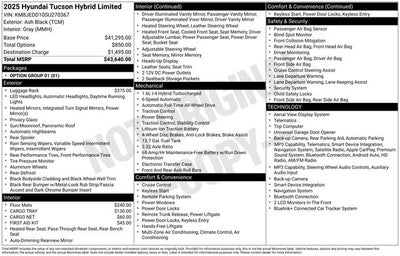 2025 Hyundai Tucson Hybrid Limited
