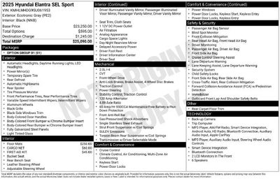 2025 Hyundai Elantra SEL Sport