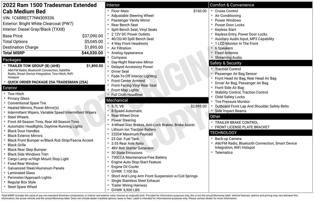 2022 RAM 1500 Tradesman