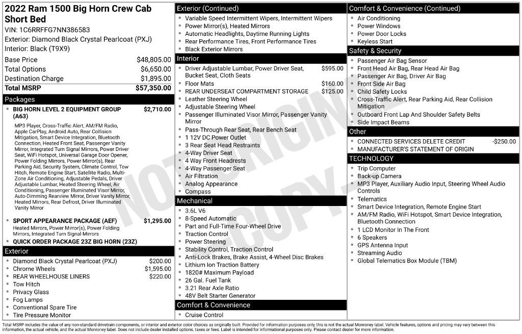 2022 RAM 1500 Big Horn/Lone Star