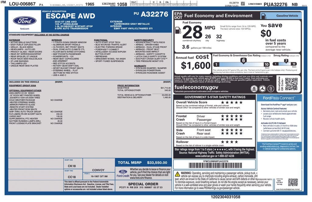 2023 Ford Escape ST-Line