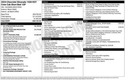 2024 Chevrolet Silverado 1500 RST black widow pkg lifted