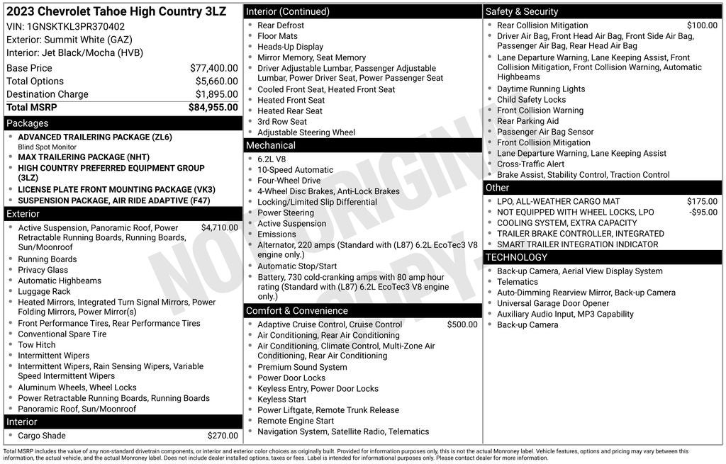 2023 Chevrolet Tahoe High Country