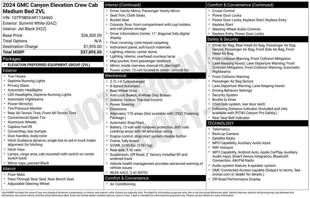 2024 GMC Canyon Elevation