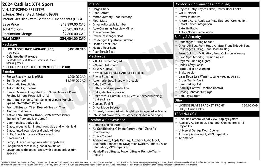 2024 Cadillac XT4 Sport