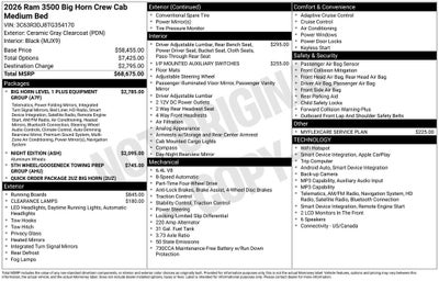 2026 RAM 3500 Big Horn