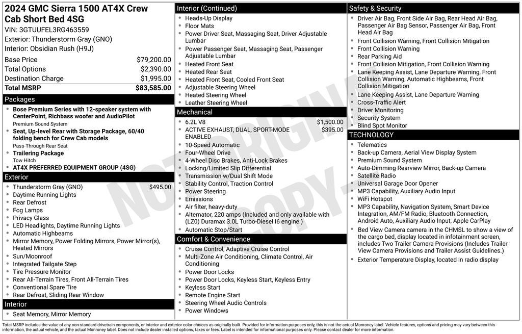2024 GMC Sierra 1500 AT4X
