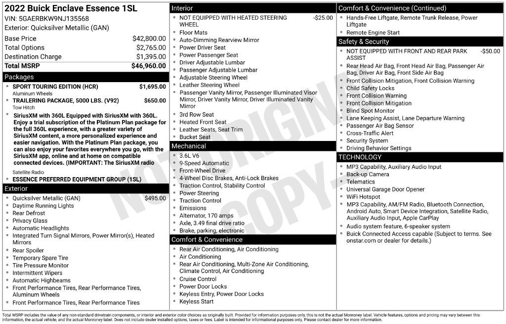 2022 Buick Enclave Essence