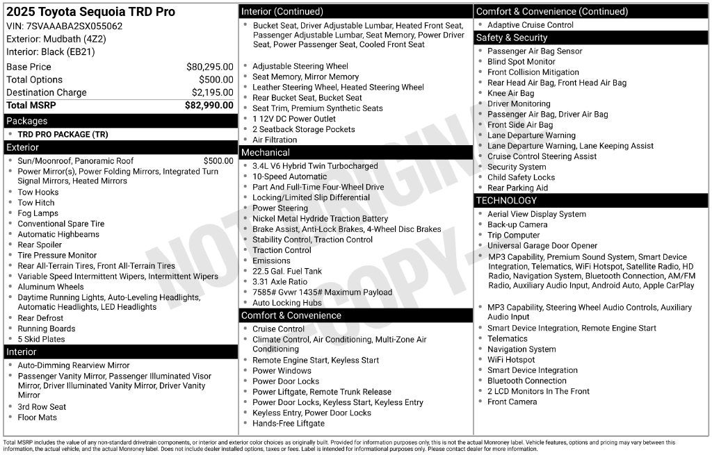 2025 Toyota Sequoia TRD Pro