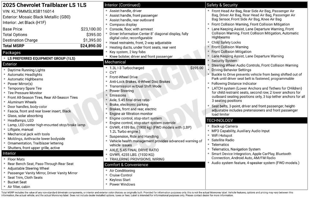 2025 Chevrolet TrailBlazer LS