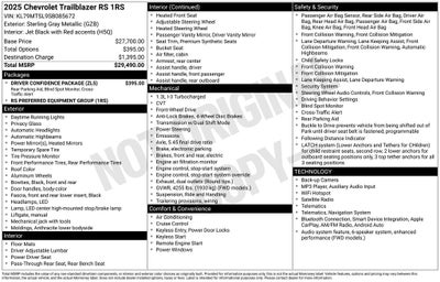2025 Chevrolet TrailBlazer RS