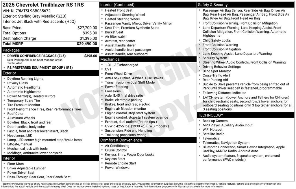 2025 Chevrolet TrailBlazer RS