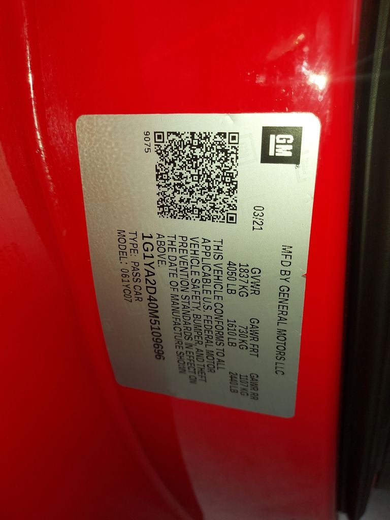 2021 Chevrolet Corvette Stingray 1LT