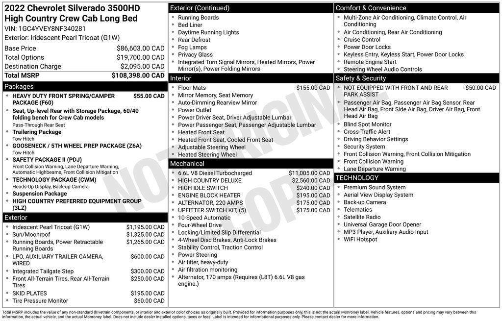 2022 Chevrolet Silverado 3500HD High Country
