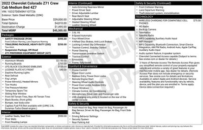 2022 Chevrolet Colorado Z71