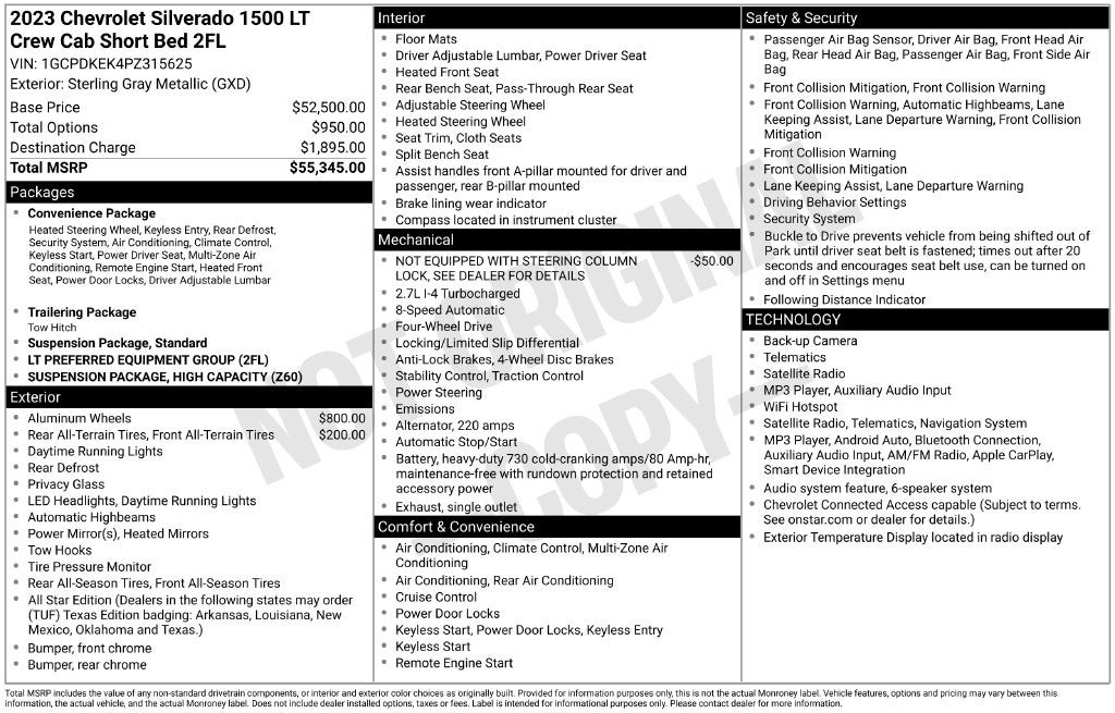 2023 Chevrolet Silverado 1500 LT Texas Edition