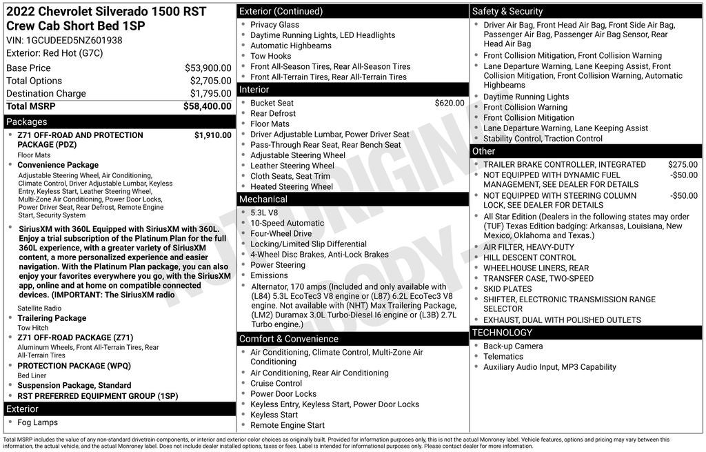 2022 Chevrolet Silverado 1500 RST