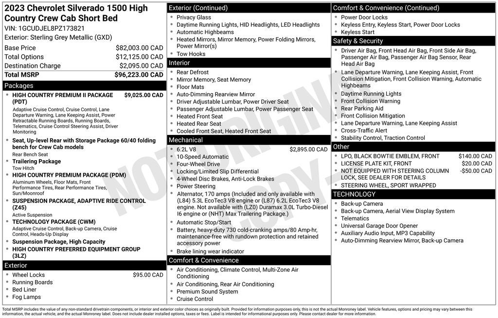 2023 Chevrolet Silverado 1500 High Country