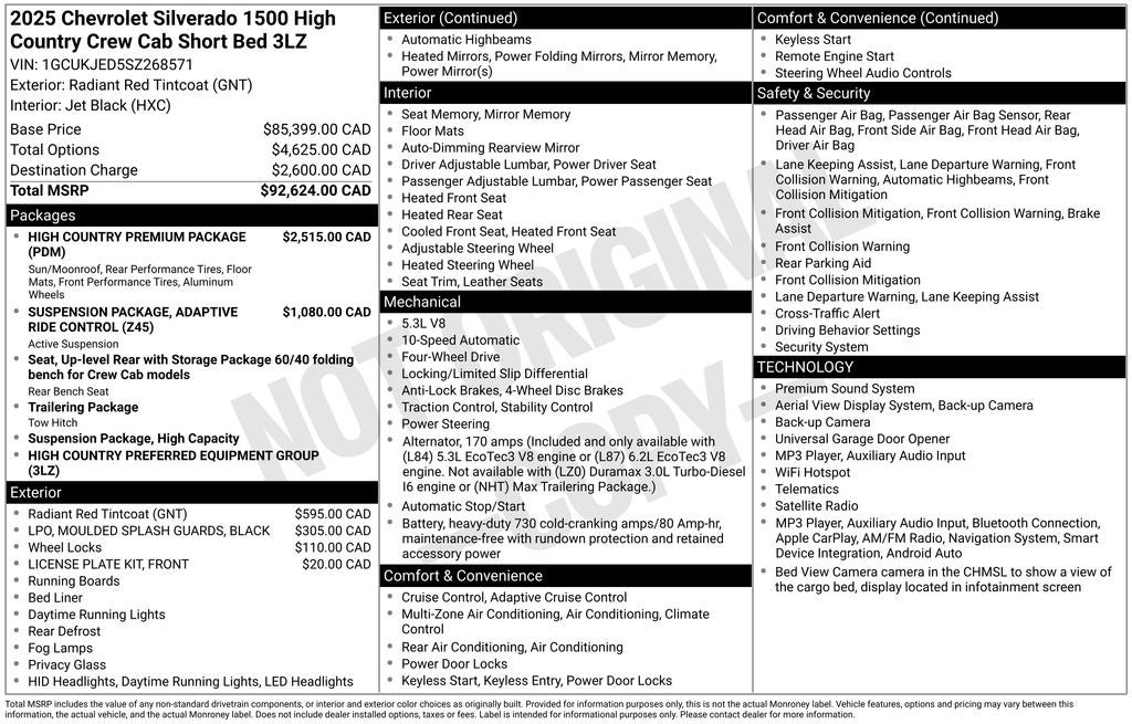 2025 Chevrolet Silverado 1500 High Country