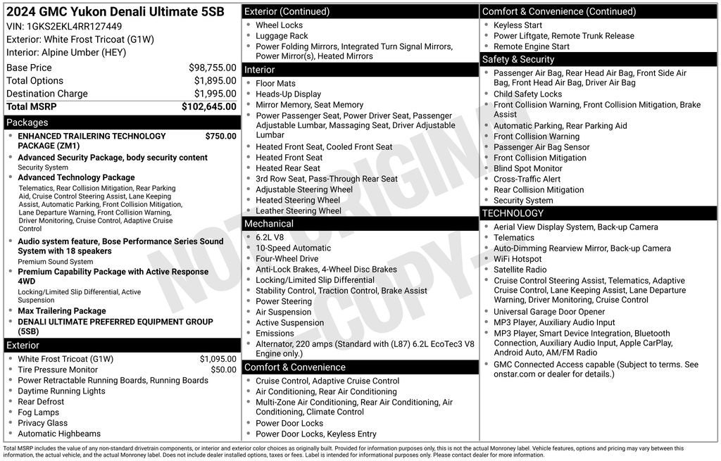 2024 GMC Yukon Denali Ultimate