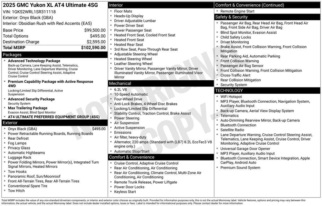 2025 GMC Yukon XL AT4 Ultimate
