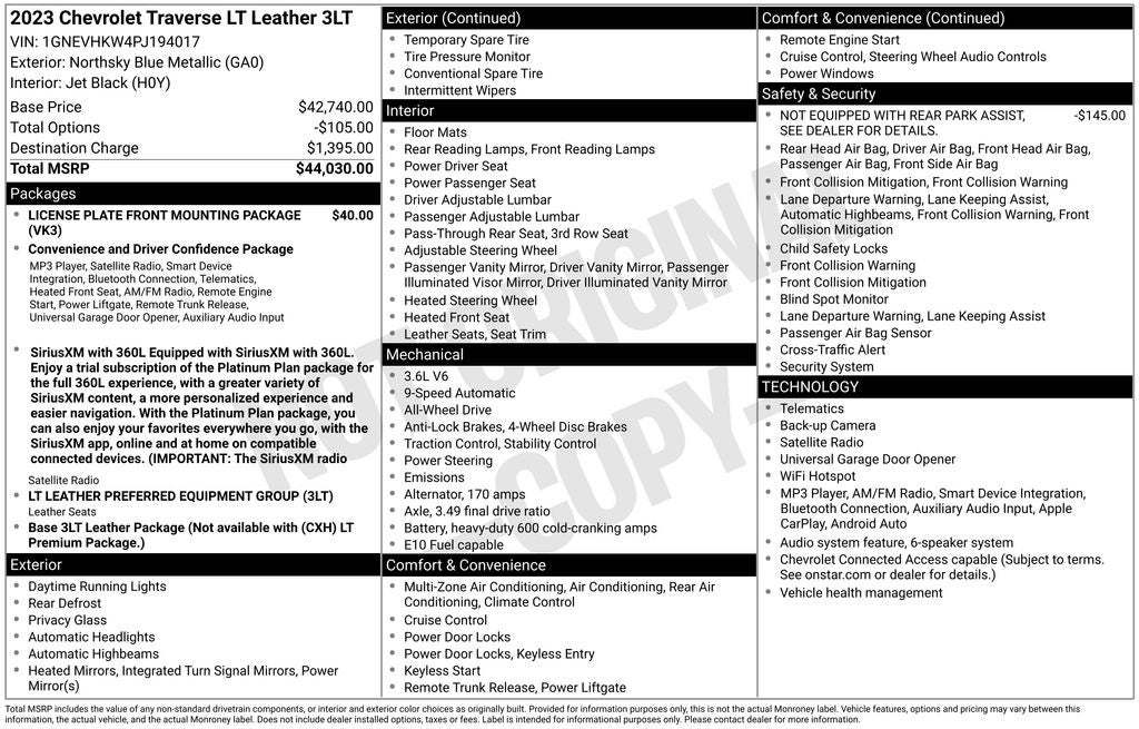 2023 Chevrolet Traverse LT Leather