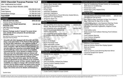 2022 Chevrolet Traverse Premier