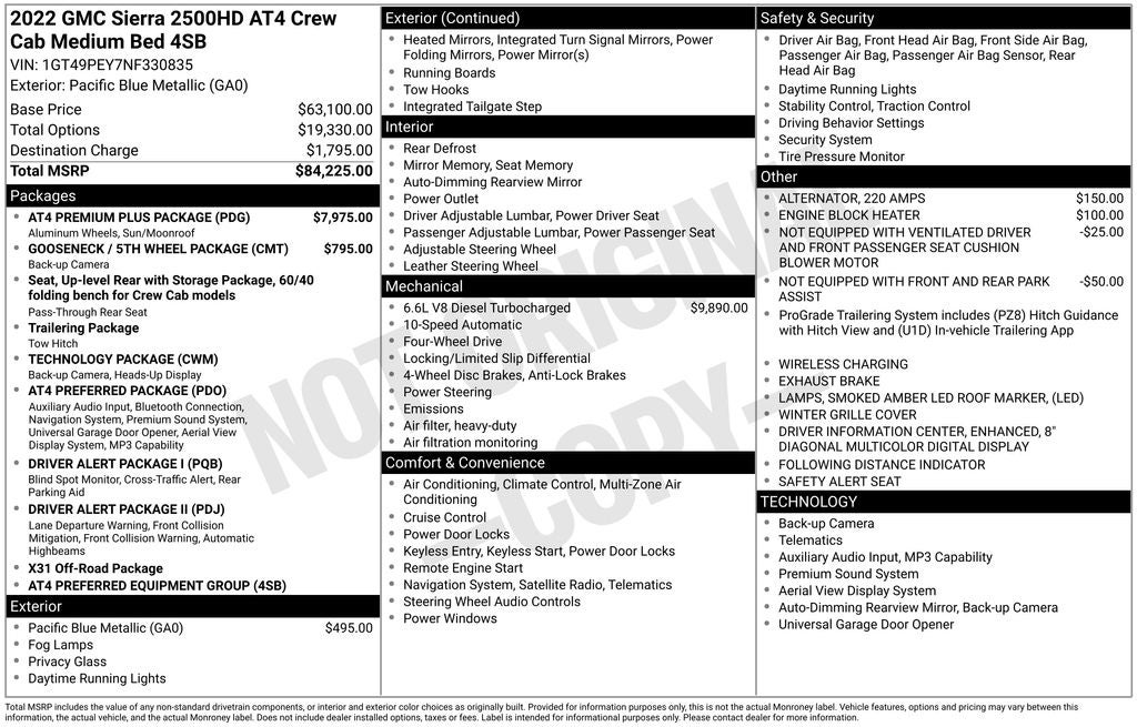 2022 GMC Sierra 2500HD AT4