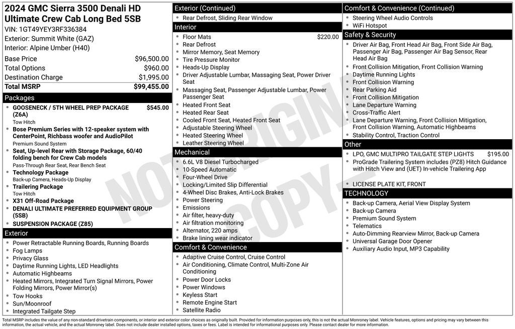 2024 GMC Sierra 3500HD Denali Ultimate