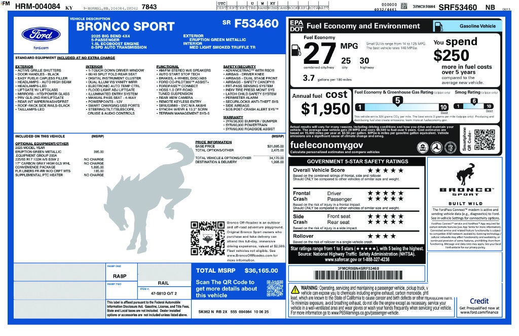 2025 Ford Bronco Sport Big Bend