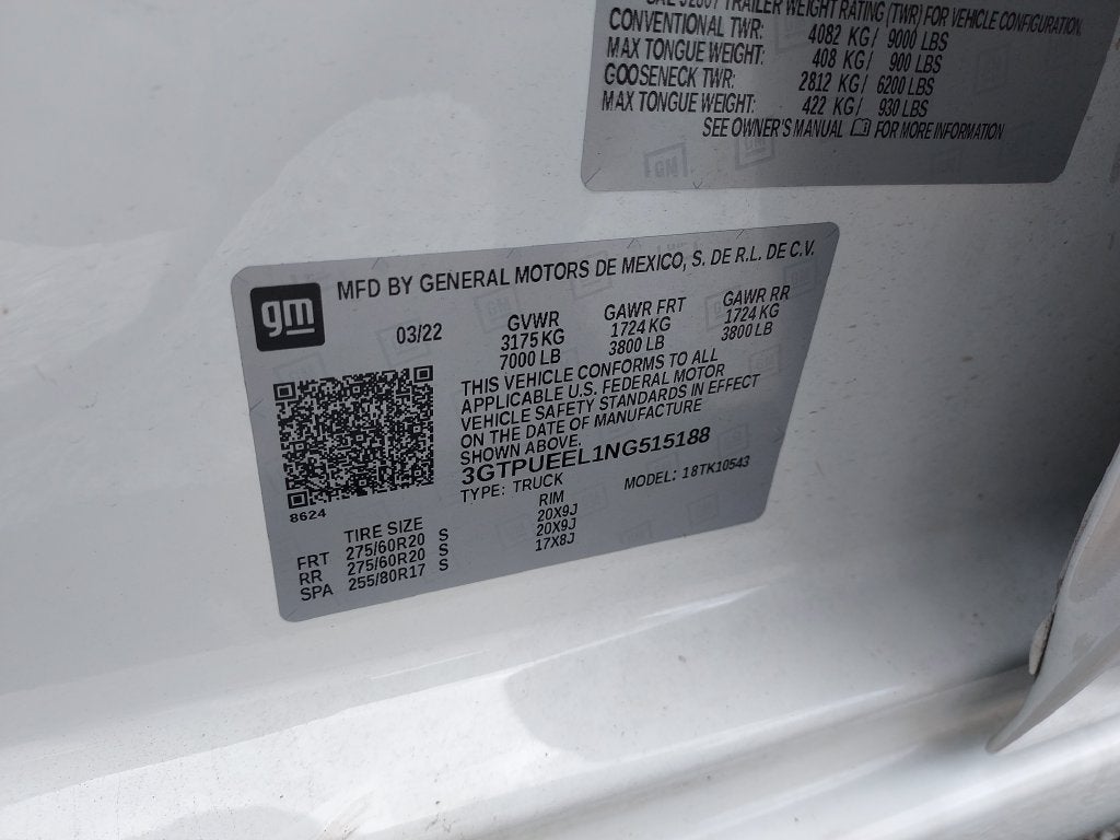 2022 GMC Sierra 1500 AT4