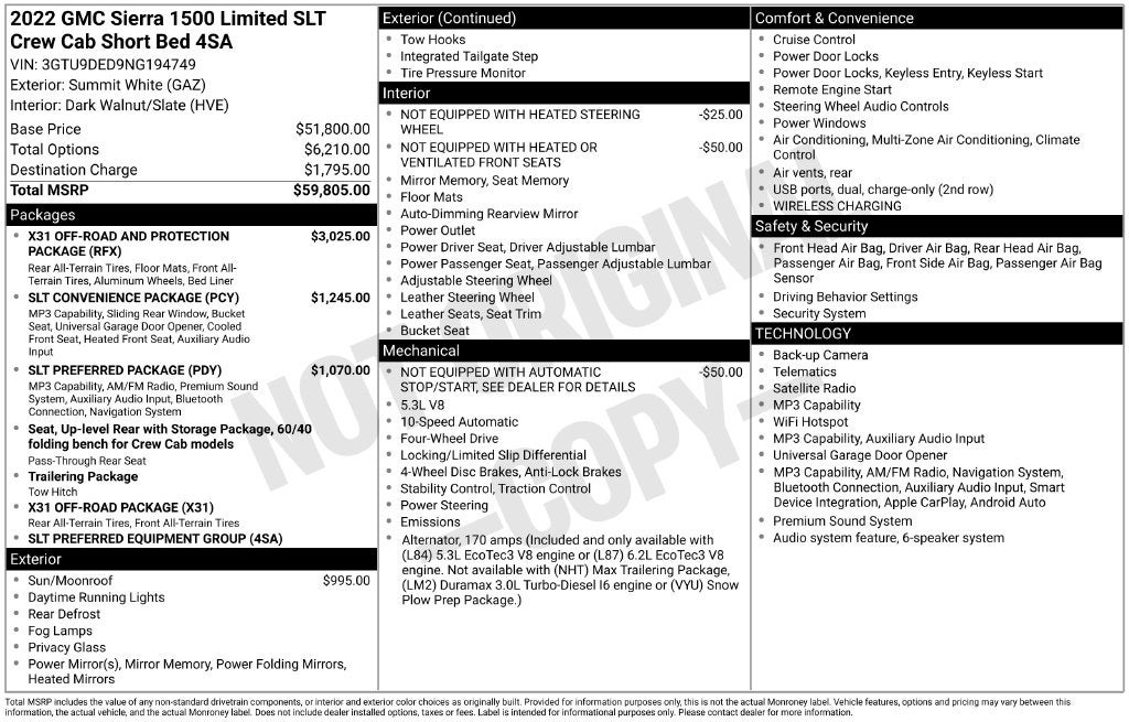 2022 GMC Sierra 1500 Limited SLT