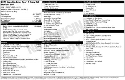 2024 Jeep Gladiator Sport S