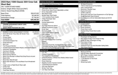 2022 RAM 1500 Classic SSV