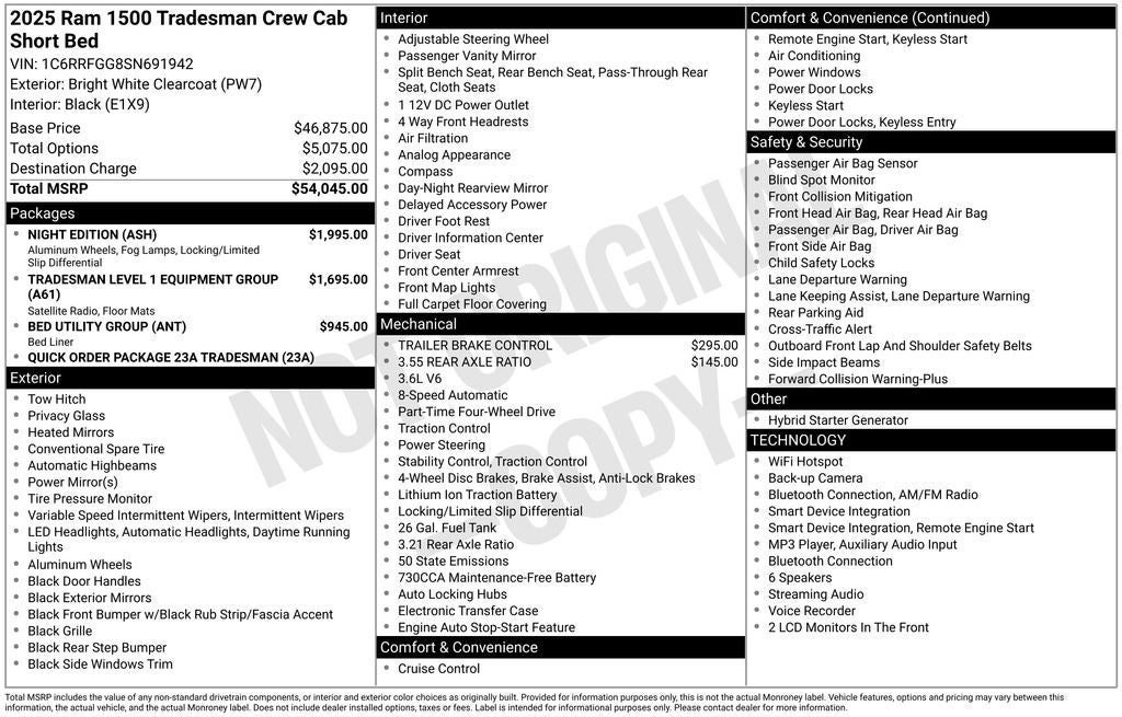 2025 RAM 1500 Tradesman