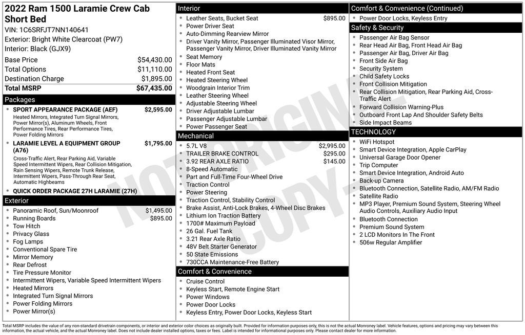 2022 RAM 1500 Laramie