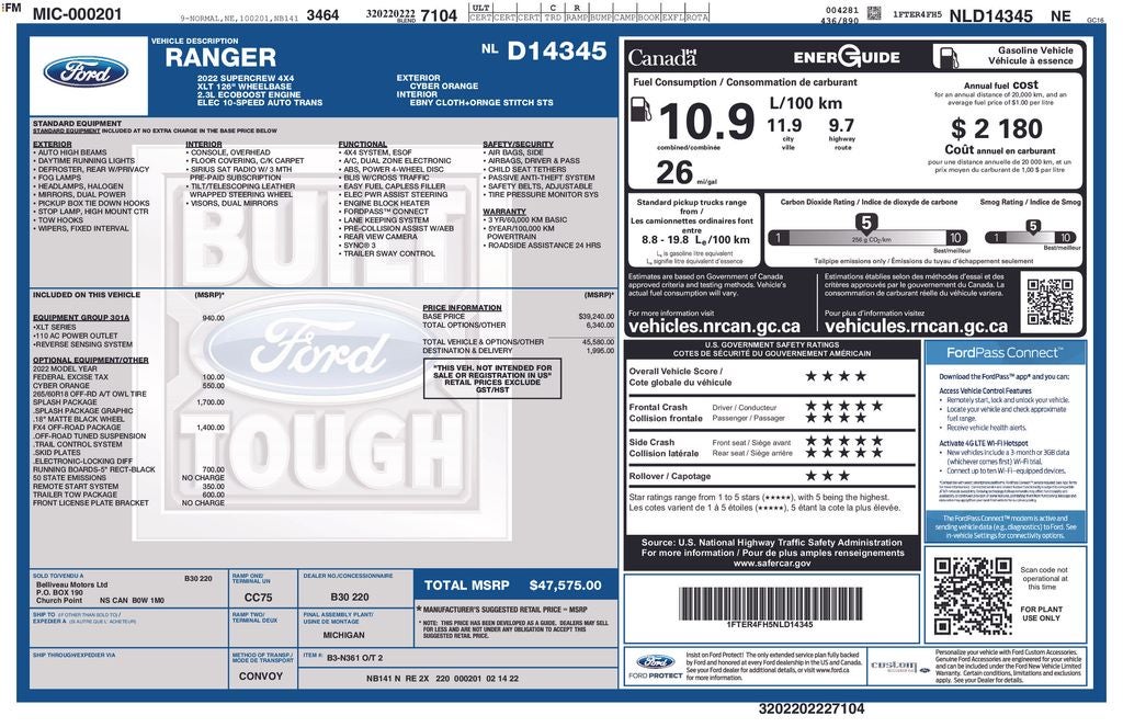 2022 Ford Ranger XLT