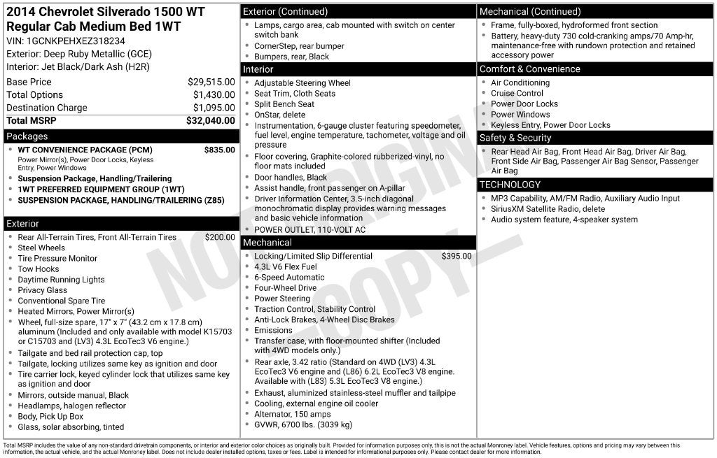2014 Chevrolet Silverado 1500 Work Truck