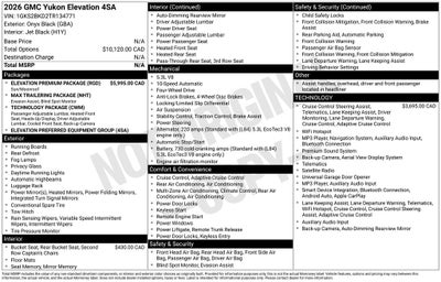 2026 GMC Yukon Elevation