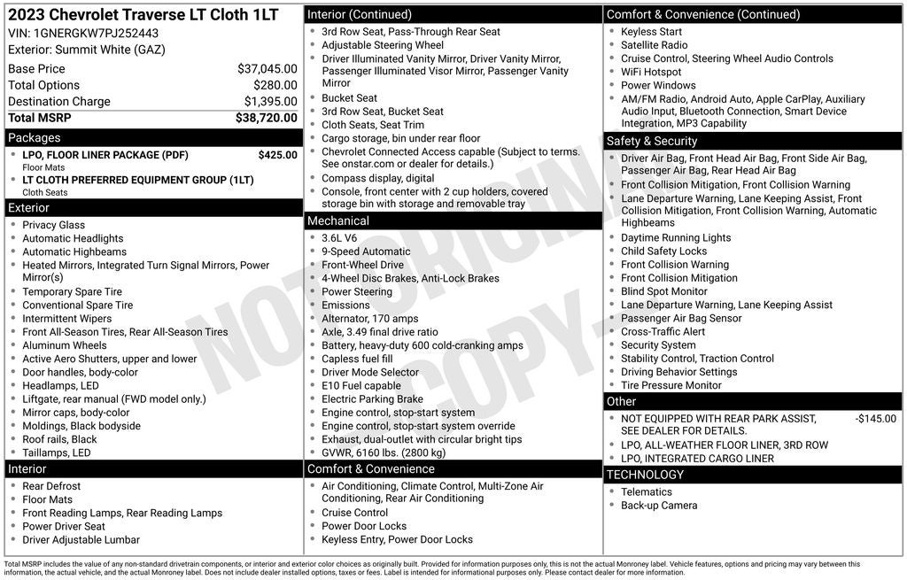 2023 Chevrolet Traverse LT 1LT