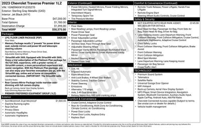 2023 Chevrolet Traverse Premier