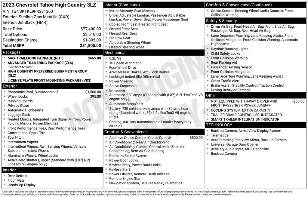 2023 Chevrolet Tahoe High Country