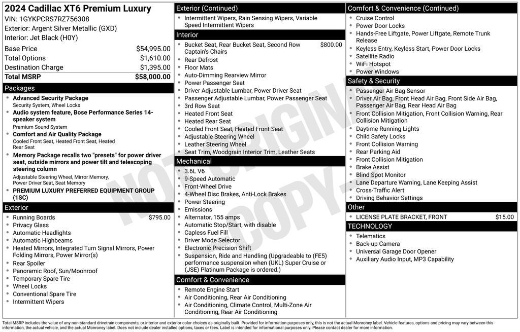 2024 Cadillac XT6 Premium Luxury