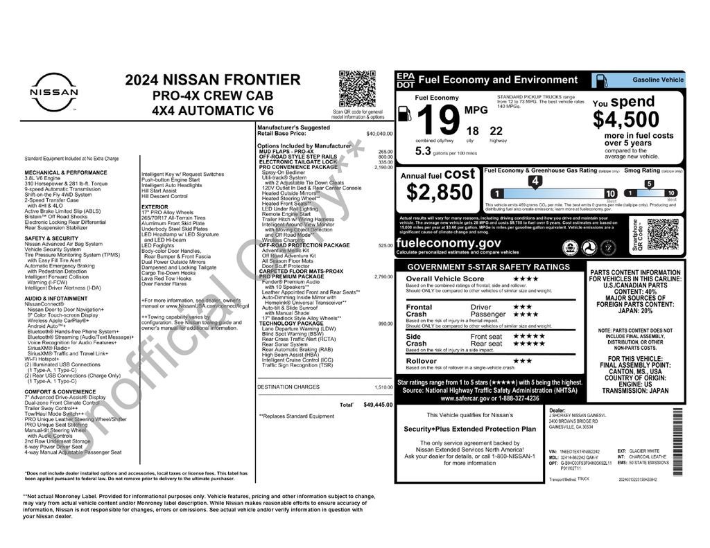 2024 Nissan Frontier PRO-4X