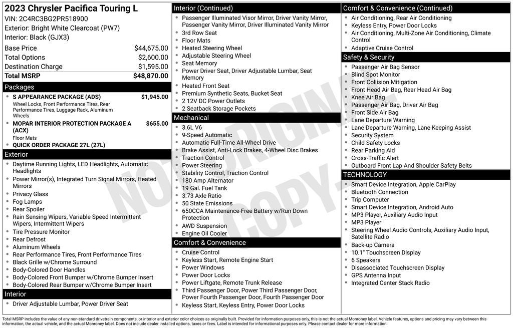 2023 Chrysler Pacifica Touring L