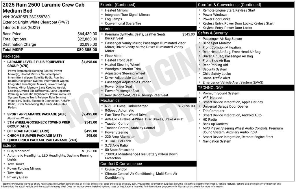 2025 RAM 2500 Laramie