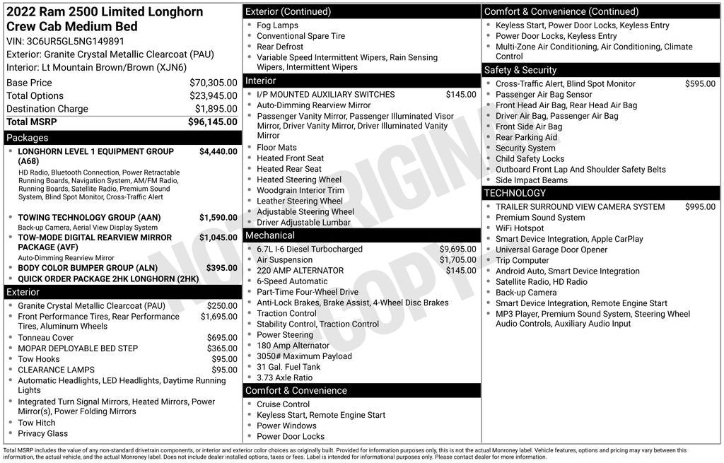 2022 RAM 2500 Longhorn