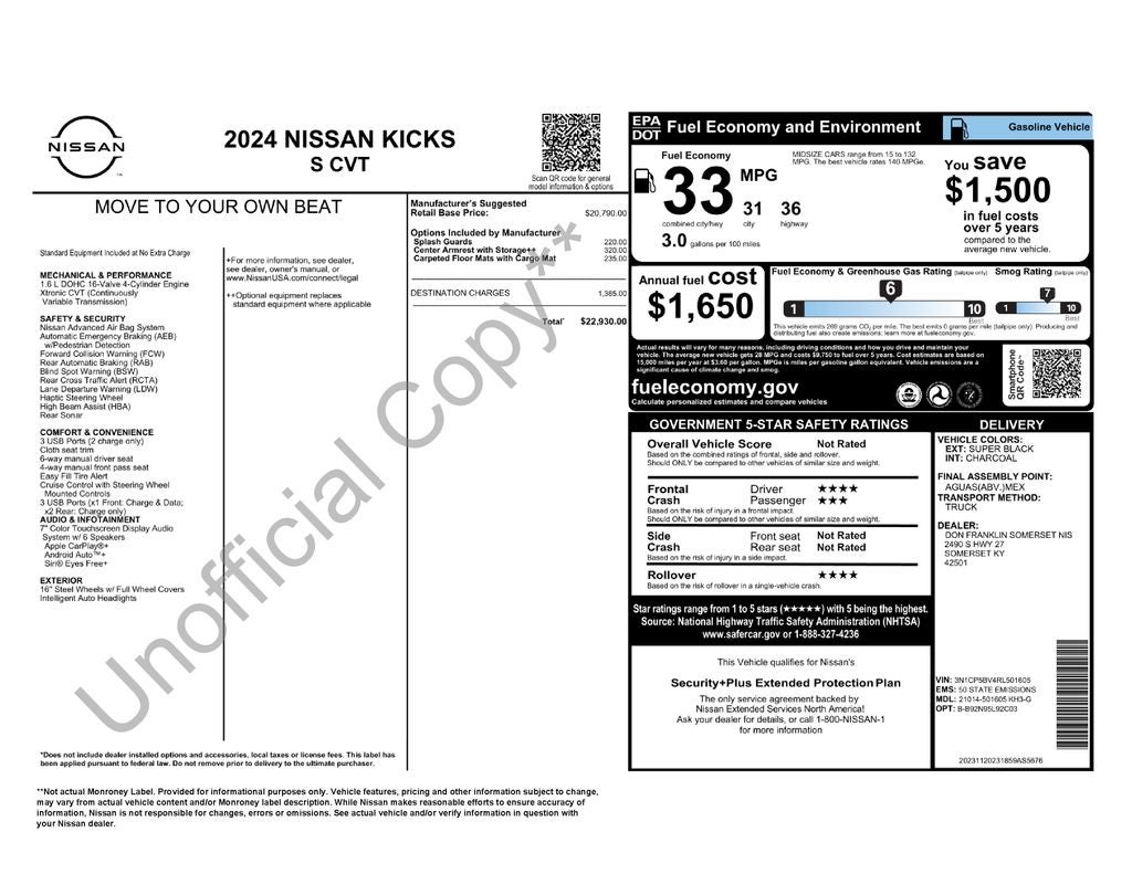 2024 Nissan Kicks S